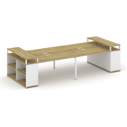 Concept Рабочая станция с опорными стеллажами с верх. горизонтами CN.DRS-251  3600х1480х917