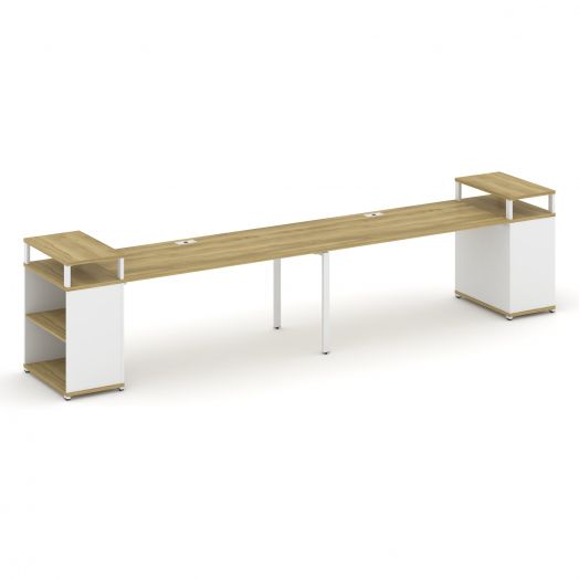 Concept Рабочая станция с опорными стеллажами с верх. горизонтами CN.ORS-208  4000х720х917