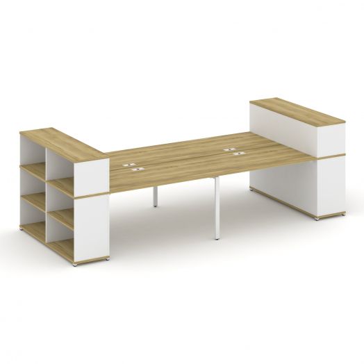 Concept Рабочая станция с опорными стеллажами с надставкой низ. CN.DRS-255  3600х1480х1140