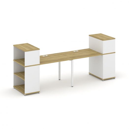 Concept Рабочая станция с опорными стеллажами с надставкой низ. CN.ORS-209  2800х720х1140