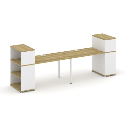 Concept Рабочая станция с опорными стеллажами с надставкой низ. CN.ORS-210  3200х720х1140