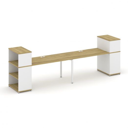 Concept Рабочая станция с опорными стеллажами с надставкой низ. CN.ORS-211  3600х720х1140