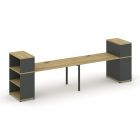 Concept Рабочая станция с опорными стеллажами с надставкой низ. CN.ORS-212  4000х720х1140