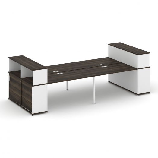 Concept Рабочая станция с опорными шкафами-купе с надставкой низ. CN.DRS-283   3600х1480х1140