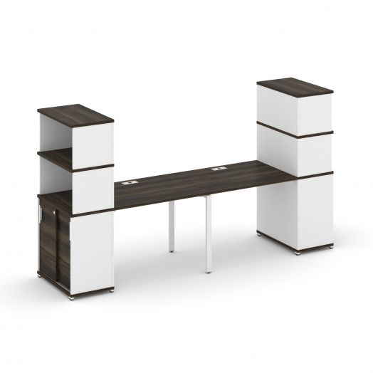 Concept Рабочая станция с опорными шкафом-купе с надставкой выс. CN.ORS-241   2800х720х1530