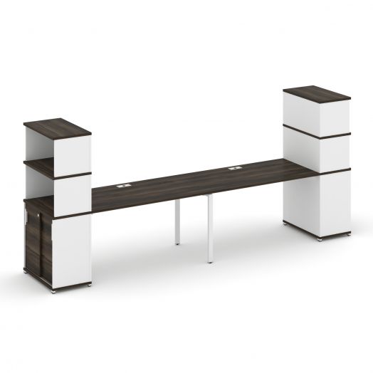 Concept Рабочая станция с опорными шкафом-купе с надставкой выс. CN.ORS-243   3600х720х1530