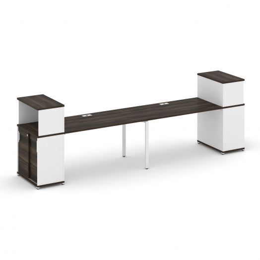 Concept Рабочая станция с опорными шкафом-купе с надставкой низ. CN.ORS-239   3600х720х1140