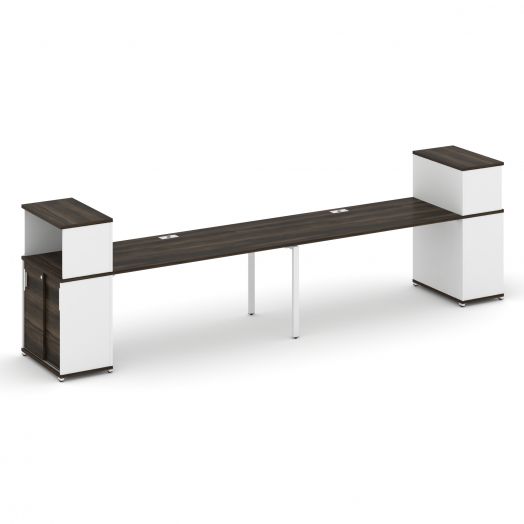 Concept Рабочая станция с опорными шкафом-купе с надставкой низ. CN.ORS-240   4000х720х1140