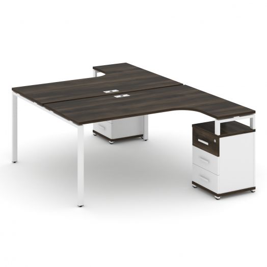 Concept Рабочая станция с 2 опорными тумбами CN.DS-306   1580х2400х750