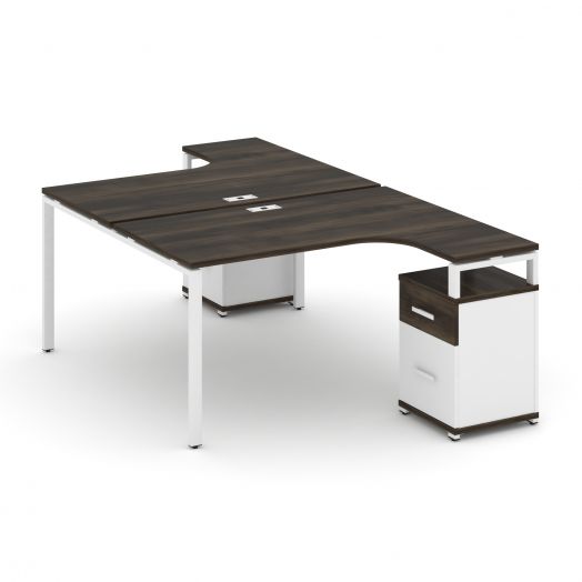 Concept Рабочая станция с 2 опорными тумбами CN.DS-307   1380х24003532х750