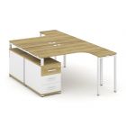 Concept Рабочая станция с двойной опорной тумбой CN.DS-301   13801746х2400х750