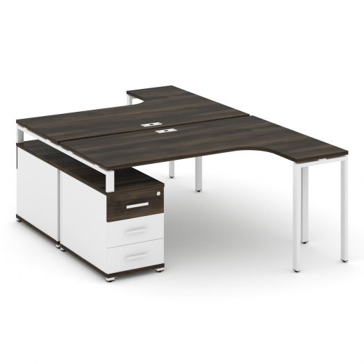 Concept Рабочая станция с двойной опорной тумбой CN.DS-302   15801946х2400х750