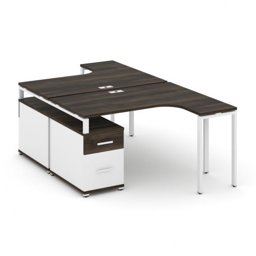 Concept Рабочая станция с двойной опорной тумбой CN.DS-303   13801746х2400х750