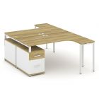 Concept Рабочая станция с двойной опорной тумбой CN.DS-304   15801946х2400х750