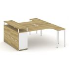 Concept Рабочая станция с опорным распаш. шкафом с верх. горизонтом CN.DS-212   2000х1480х917