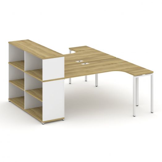 Concept Рабочая станция с опорным стеллажом с надставкой низ. CN.DS-206  2000х1480х1140