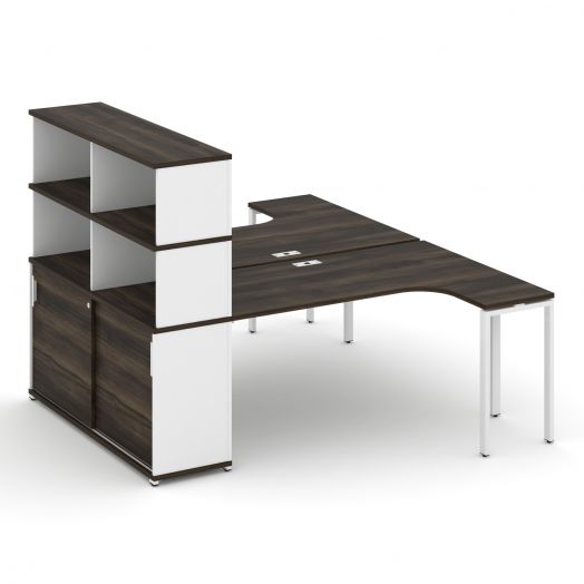 Concept Рабочая станция с опорным шкафом-купе с надставкой выс. CN.DS-222   2000х1480х1530