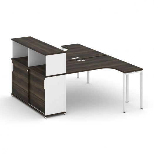 Concept Рабочая станция с опорным шкафом-купе с надставкой низ. CN.DS-219   1800х1480х1140