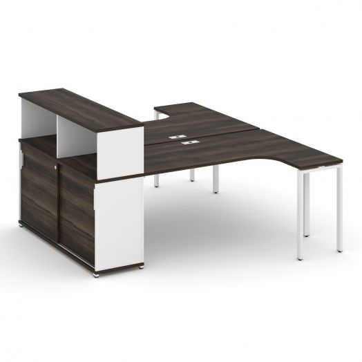 Concept Рабочая станция с опорным шкафом-купе с надставкой низ. CN.DS-220   2000х1480х1140