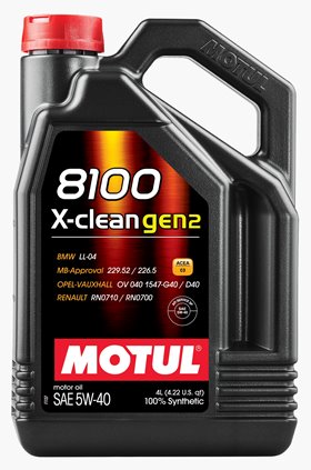 Motul 8100 X-clean 5W-40 Gen2, 4л