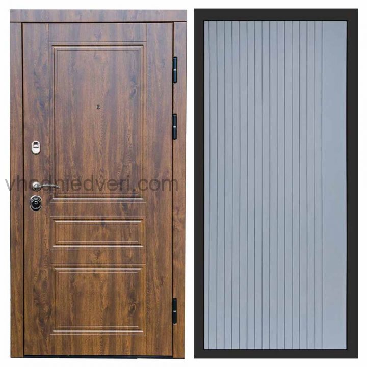 Входная дверь Termo-door Орегон Дуб - FLAT Грей софт