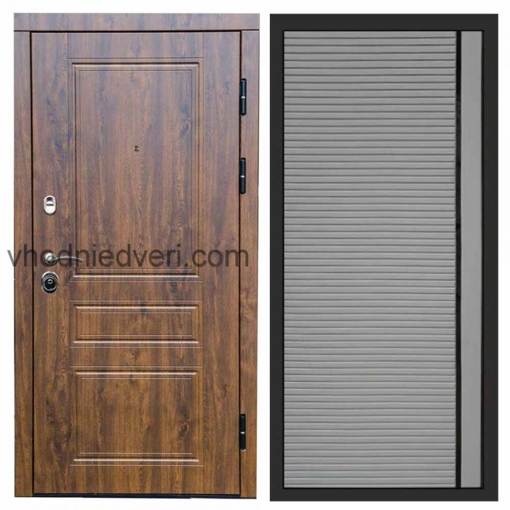 Входная дверь Termo-door Орегон Дуб - Porte Грей софт