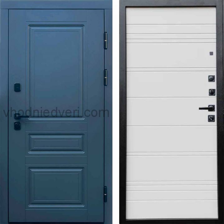Входная дверь Termo-door Орегон Графит - White line