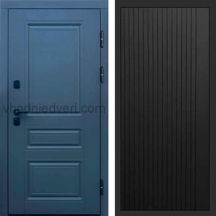 Входная дверь Termo-door Орегон Графит - FLAT Черный кварц