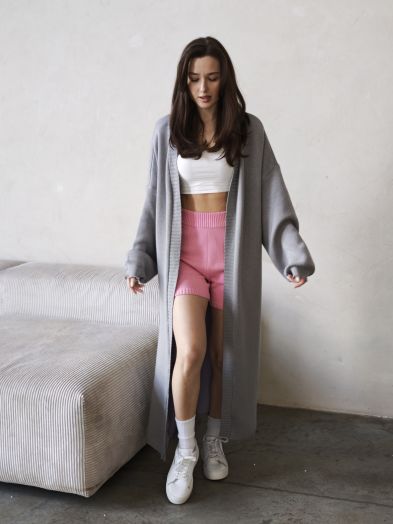 Кардиган двухсторонний длинный