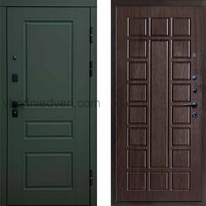 Входная дверь Termo-door Орегон Грин - Престиж Венге