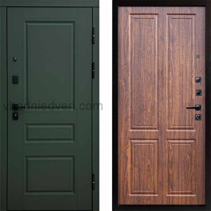 Входная дверь Termo-door Орегон Грин - Орех стандарт