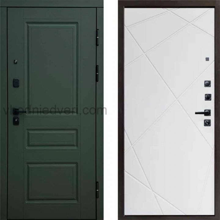 Входная дверь Termo-door Орегон Грин - Лучи Белый