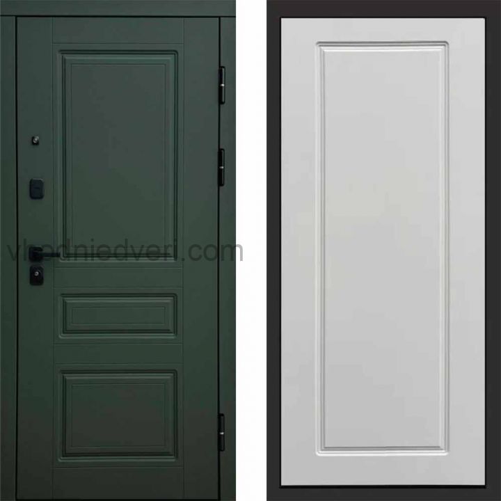 Входная дверь Termo-door Орегон Грин - Гранд Белый софт