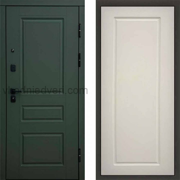 Входная дверь Termo-door Орегон Грин - Гранд Слоновая кость