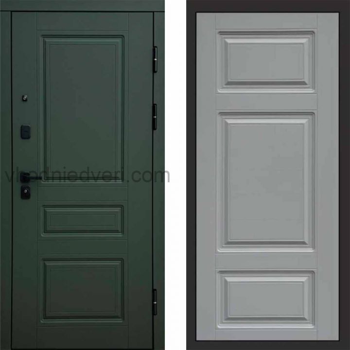 Входная дверь Termo-door Орегон Грин - Лион Грей софт