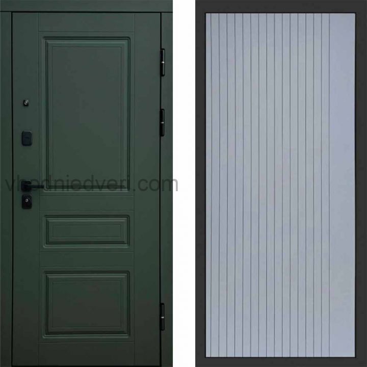 Входная дверь Termo-door Орегон Грин - FLAT Грей софт