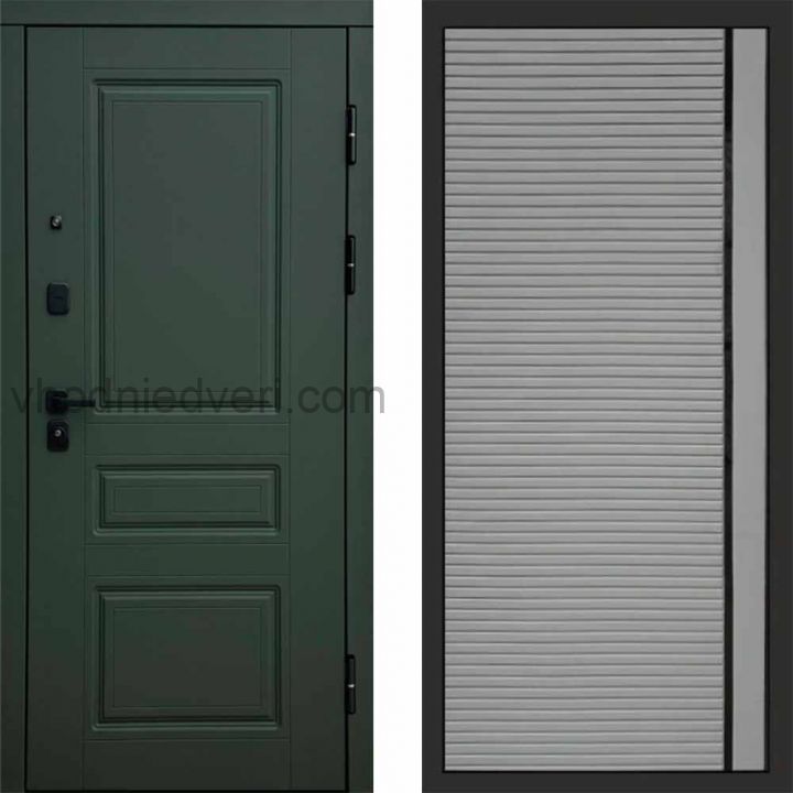 Входная дверь Termo-door Орегон Грин - Porte Грей софт