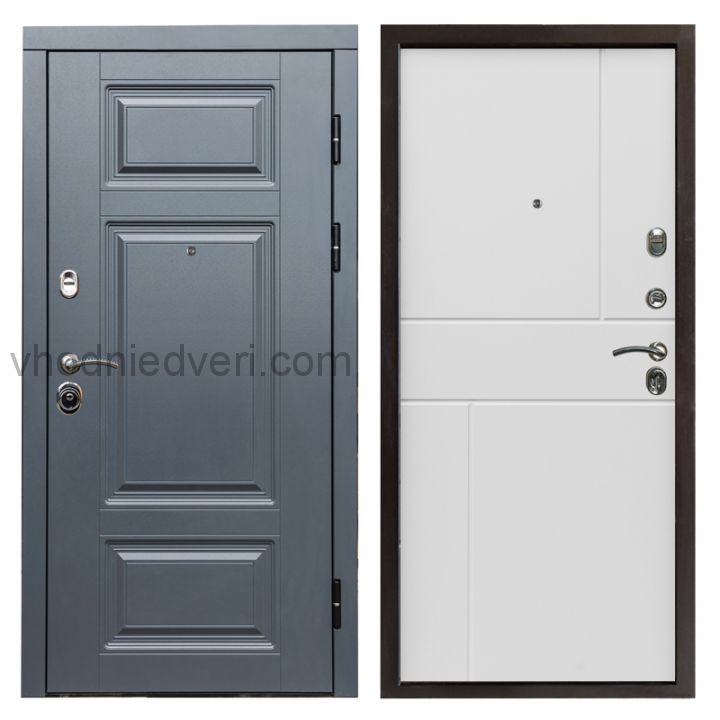 Входная дверь Termo-door Премиум Грей - Горизонт Белый