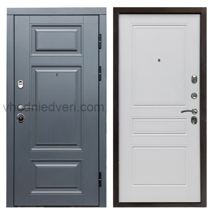 Входная дверь Termo-door Премиум Грей - Классик Белый софт