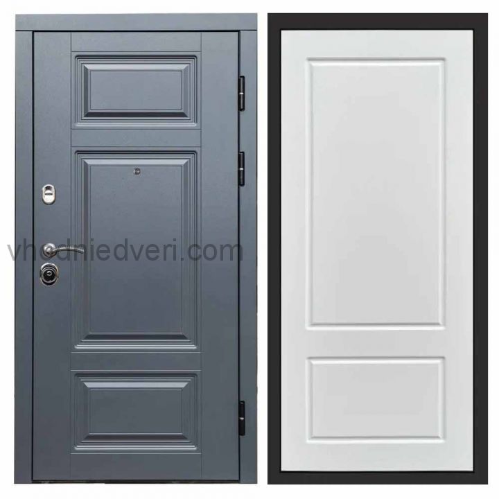 Входная дверь Termo-door Премиум Грей - Марсель Белый софт