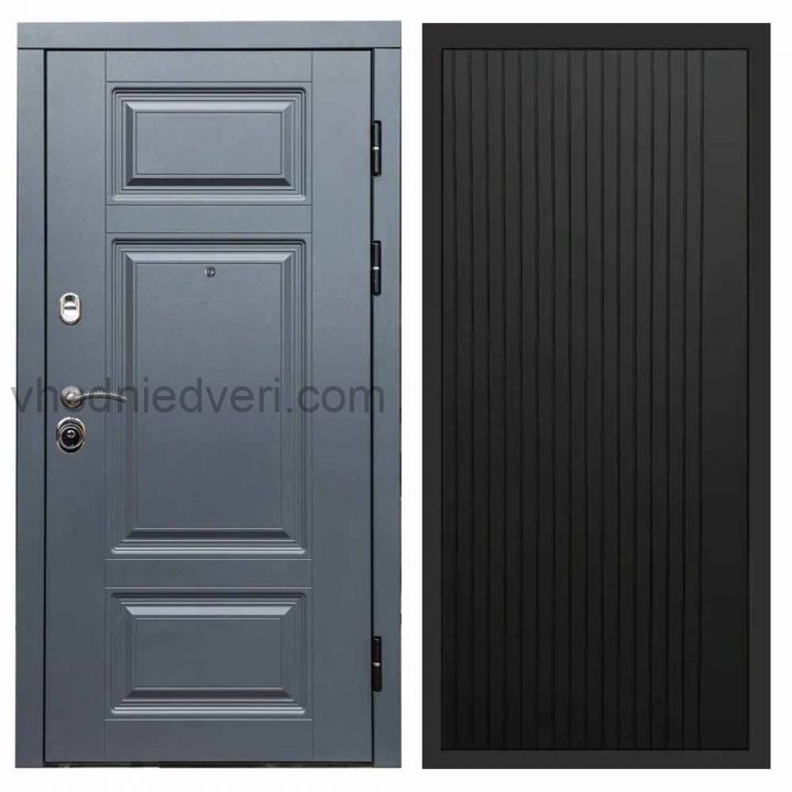 Входная дверь Termo-door Премиум Грей - FLAT Черный кварц