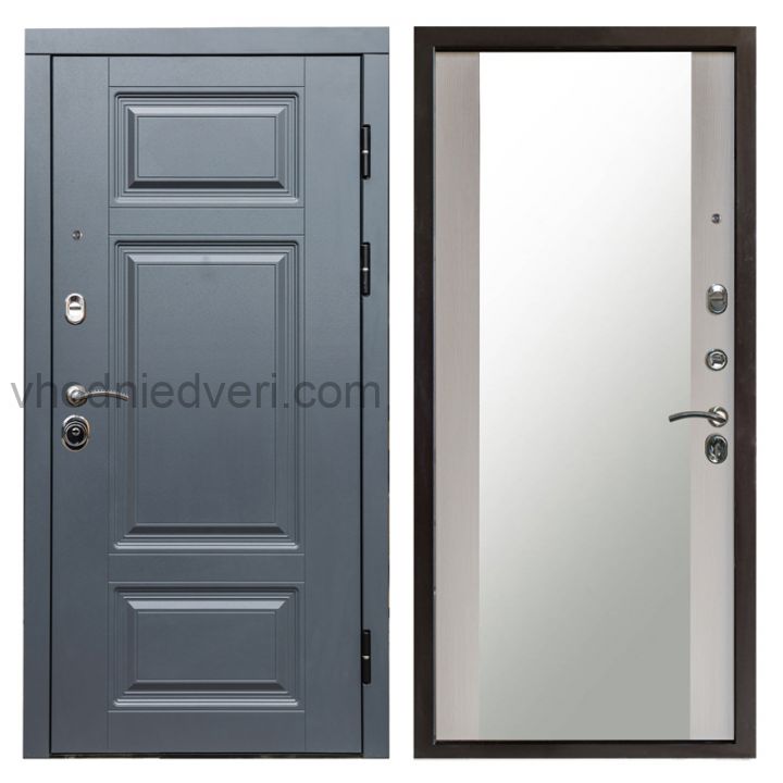 Входная дверь Termo-door Премиум Грей - Зеркало Лиственница