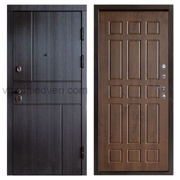 Входная дверь Termo-door Вертикаль Венге - Спарта Дуб