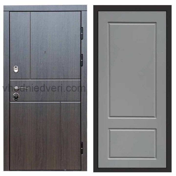 Входная дверь Termo-door Вертикаль Венге - Марсель Грей софт
