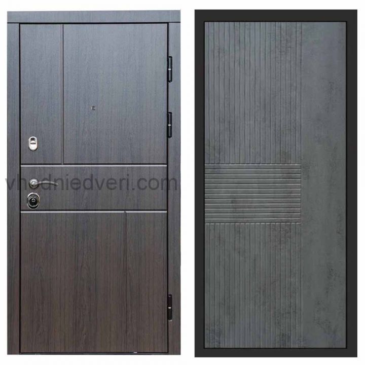 Входная дверь Termo-door Вертикаль Венге - Мастино Бетон темный