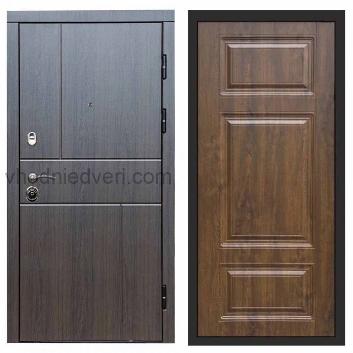 Входная дверь Termo-door Вертикаль Венге - Лион Дуб