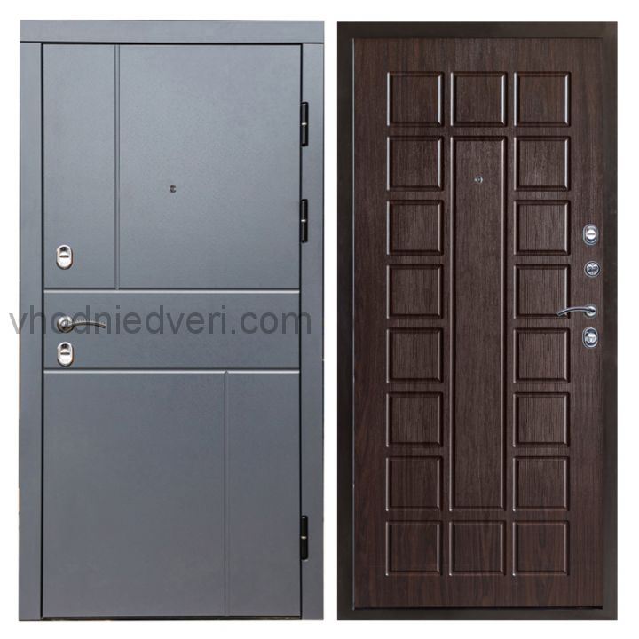 Входная дверь Termo-door Вертикаль Грей - Престиж Венге