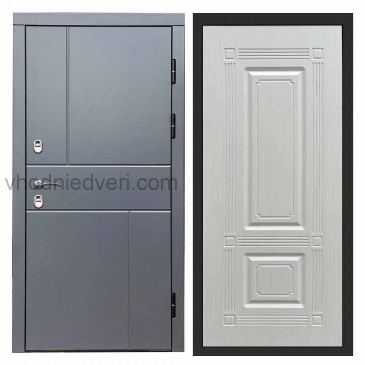Входная дверь Termo-door Вертикаль Грей - Мадрид Лиственница