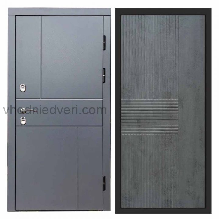 Входная дверь Termo-door Вертикаль Грей - Мастино Бетон темный