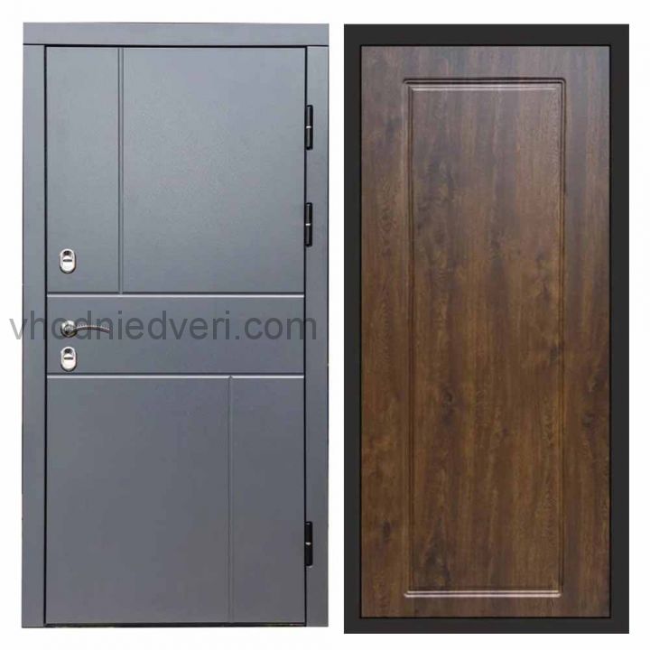 Входная дверь Termo-door Вертикаль Грей - Гранд Дуб